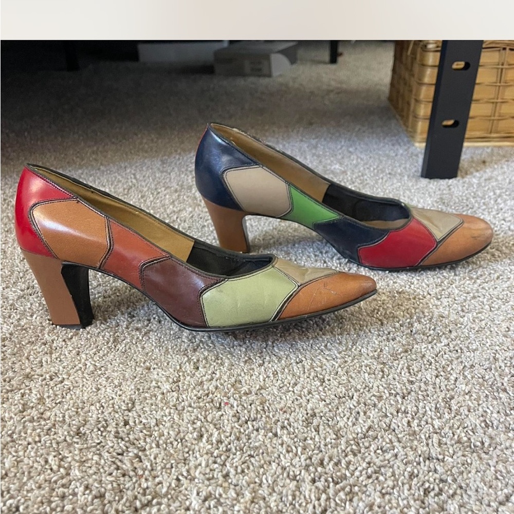 Colorful Patchwork Heels